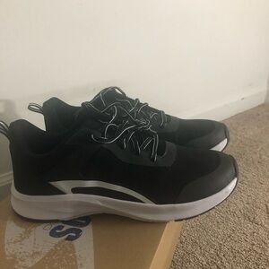 Athleta Black and White Athletic Shoes with Mesh Upper